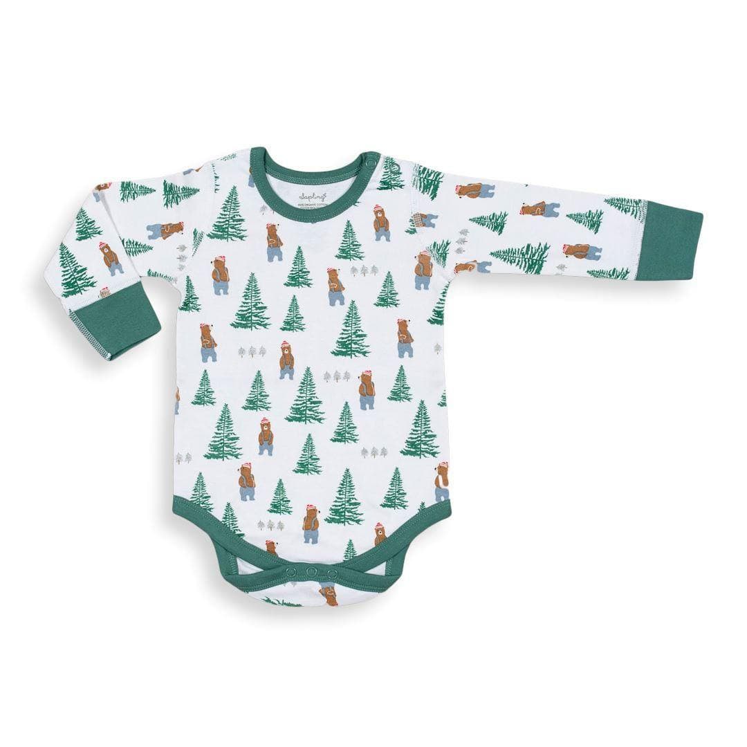 Sapling Child Lumberjack Long Sleeve Bodysuit romper sapling child