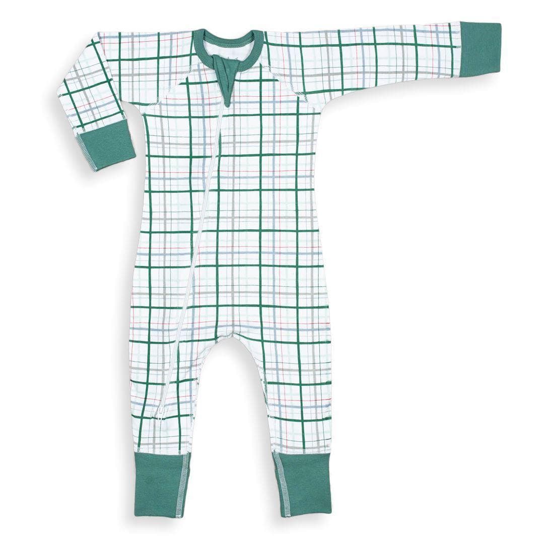 Sapling Child Organic Zip Romper - Green 5411 - Apparel & Accessories > Clothing > Baby & Toddler Clothing > Baby One-Pieces sapling child