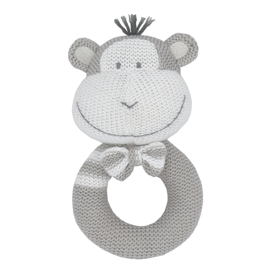 Max the Monkey Knitted Rattle