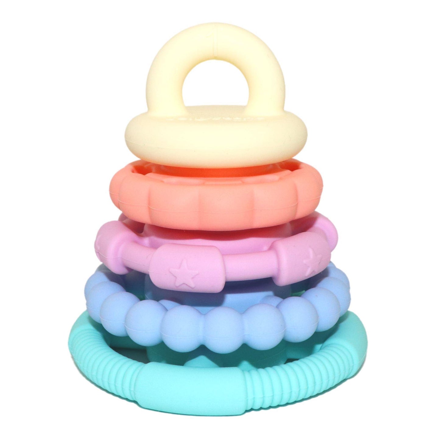 RAINBOW STACKER AND TEETHER TOY PASTEL Teether Toy Jellystone Designs 