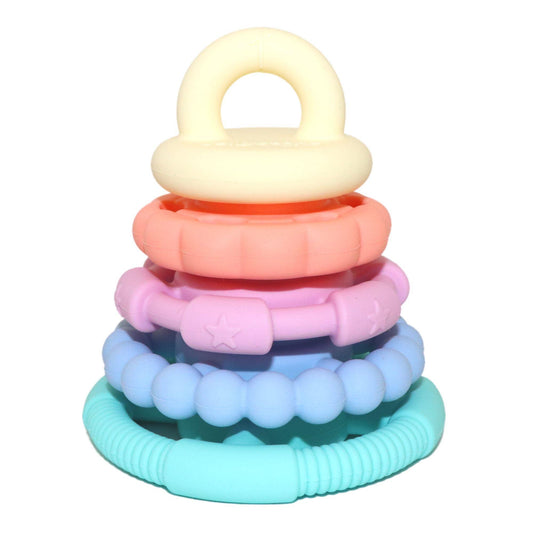 RAINBOW STACKER AND TEETHER TOY PASTEL Teether Toy Jellystone Designs 